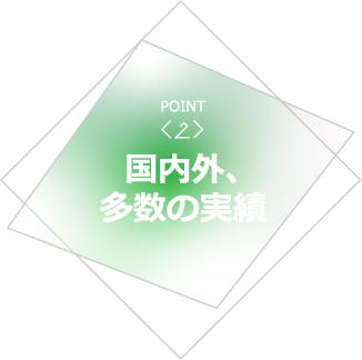 国内外、多数の実績